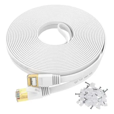 20m/65ft Flat Ethernet Cable, CAT 65ft Network Cable (RJ45) | Cat7 Ethernet Cable 20m, High Spee