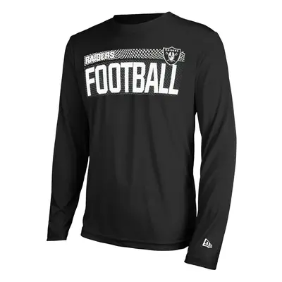 New Era NFL Men's MEASURED LS POLY DRI-TEK TEE RAIDERS BLACK Size ML