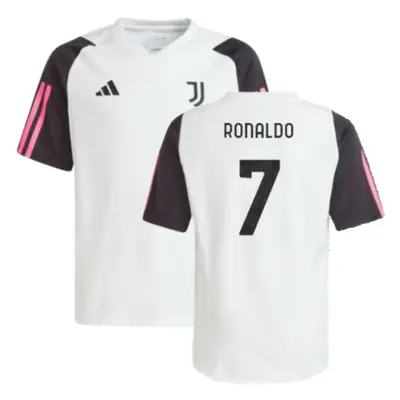 (XXL) Juventus Training Shirt (White) - Kids (RONALDO 7)