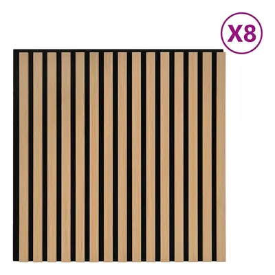 vidaXL Acoustic Wall Panels pcs Slatted 60.5x60 cm Oak Veneer acoustic panel