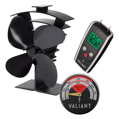 Valiant Premium IV Stove Fan, Moisture Meter & Red Thermometer