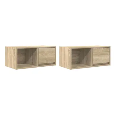 (sonoma oak, pcs/ cm) vidaXL TV Cabinet Sonoma Oak 80x31x25.5 cm Engineered Wood TV bench