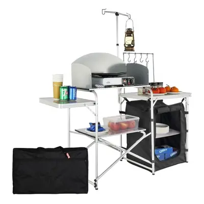 Vevor DFBKYDCFHSBDGFR79V0 57.5 in. Folding Camping Kitchen Table, Black