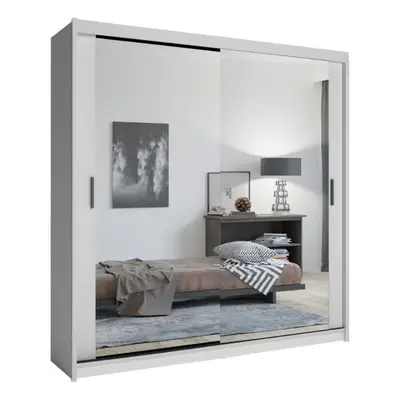 (White, 120cm) Chicago Double Mirror Sliding Door Wardrobe