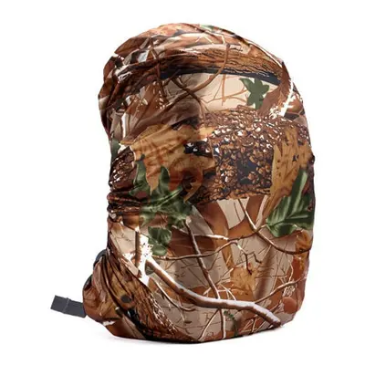 (Tree Camo) 45L Lightweight Nylon Water-resistant Waterproof Backpack Rain Cover Raincoat For Ca