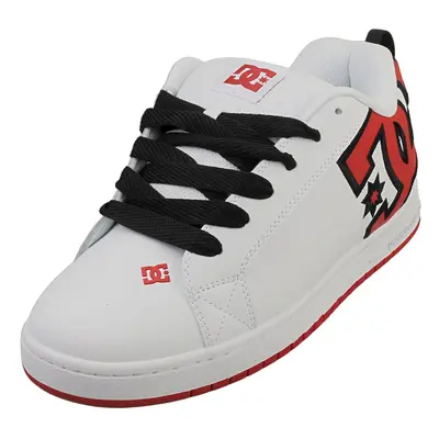 (8.5) DC Shoes Court Graffik Mens Skate Trainers in White Red