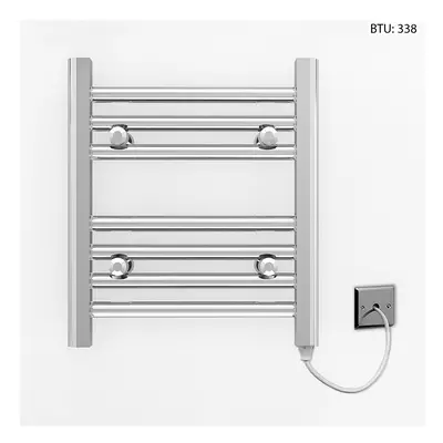 (300 x 400mm (BTU: 338)) Chrome Electric Bathroom Towel Rail Radiator