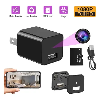 Mini Camera with HD 1080P Video/Audio, USB Charger WIFI Wireless Cameras for Home Security