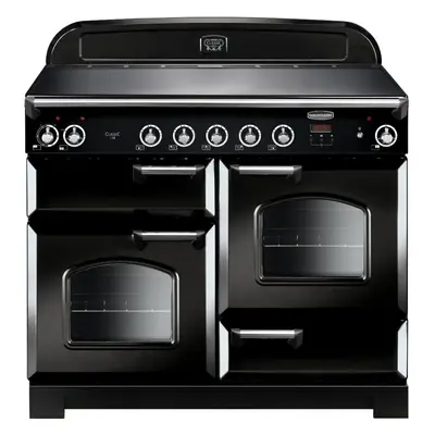 Rangemaster CLA110EIBL/C Classic Black with Chrome Trim 110cm Induction Range Cooker - A Rated