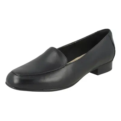 (UK 4, Black) Ladies Clarks Low Heeled Loafers Juliet Lora - E Fit