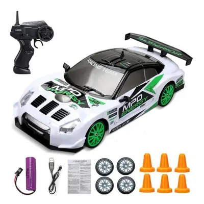 (White) 2.4G High speed Drift Rc Car 4WD Toy Remote Control AE86 Model GTR Vehicle Car RC Racing