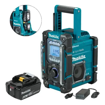 Makita DMR301 Digital DAB Built in Charger Site Radio DAB Bluetooth & 18v BL1840