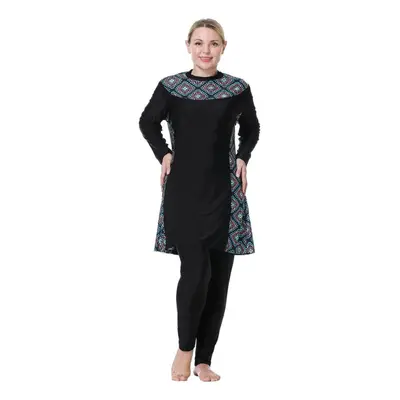 (black, 7XL) 3xl-8xl Plus Size Women Muslim Muslimah Swimwear Full Coverage Women Swimming Suit 