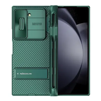 (Samsung Z Fold 5G, green) For Samsung Galaxy Z Fold 5g Case Nillkin Camshield Fold