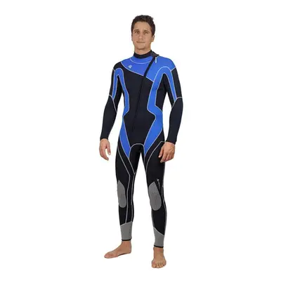 (blue, MT) Men&apos;s And Women&apos;s Wetsuit Men&apos;s One-piece Long Sleeved Swimsuit Cold P