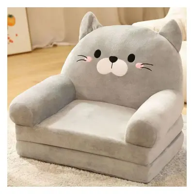 (as the picture) Layer Folding Chair Cartoon Animal Baby Children Armchair Sofa Infant Learning 