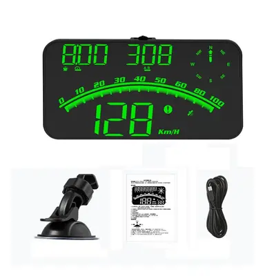 (green) Head Up Display Speedometer G10 Universal Hud Odometer With Overspeed Fatigue Driving Al