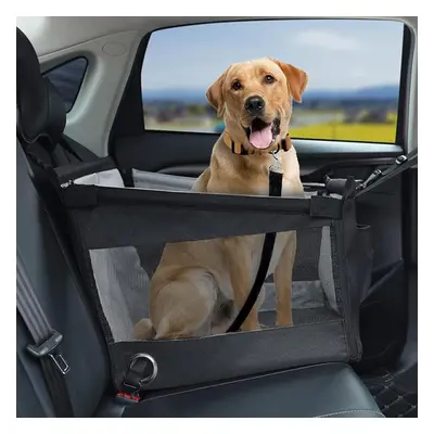 (black) Pet Car Seat Stable Carriers Dog Accessories Safe Portable Puppy Travel Baskets Mesh Pro