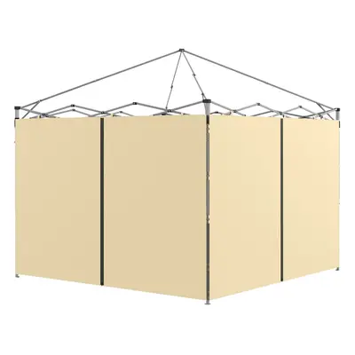 Outsunny 3x3(m) or 3x6m Pop Up Gazebo Side Panels, with Zipped Doors, Beige