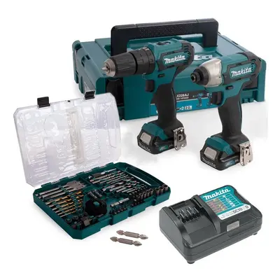 Makita CLX228AJ 12v Cordless Combi Hammer Drill & Impact Driver + Accessories