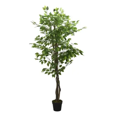 (80 cm) vidaXL Artificial Ficus Tree Fake Plant Artificial Plant Leaves Green