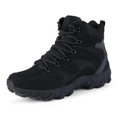 (black, 42) Tactical Military Boots Men Boots Special Force Desert Army Boots Outdoor Hiking Boo