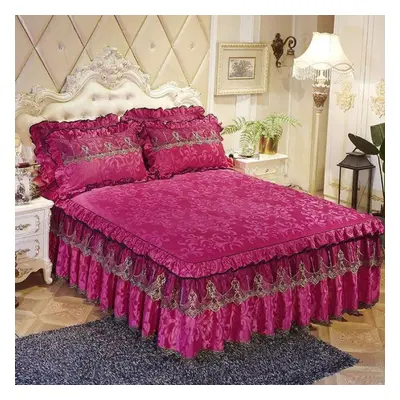 (rose pink, 3pcs 150x200cm) Pcs Bedding Set Luxurious Bedding Cover Set Warm Bedspread On The Be