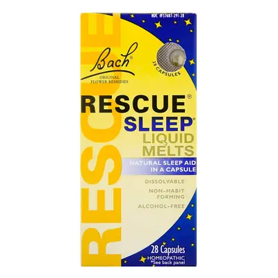 Bach, Original Flower Remedies, Rescue Sleep Liquid Melts, Capsules