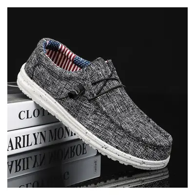 (black, 46) Canvas Casual Shoes For Men Comfortable Outdoor Walking Footwear Surface Flats Shoes