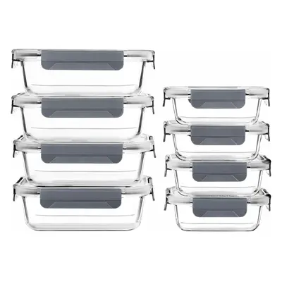 Glass Containers with Lids, Pack Glass Meal Prep Containers, Lunch Box with BPA Free