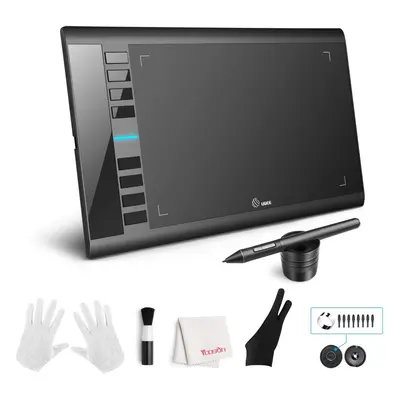 UGEE M708 V2 Graphics Tablet, Levels of Pressure Battery-Free Pen, x inch Large Active Area Draw