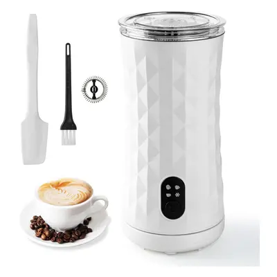 (White) Electric Milk Frother, in Hot and Cold Milk Frother, Auto Shut Off Milk Steamer, 240ml 4