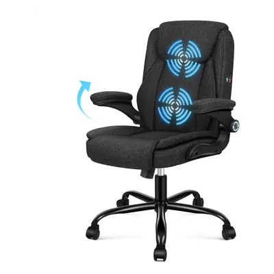 (Fenix - Massage (Fabric Black)) ELFORDSON Massage Office Chair Executive Computer Gaming Seat