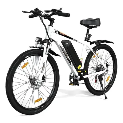 (White) COLORWAY Electric Bike BK15 for Adults, 26" Mountain Bike, Electric Bicycle E-bike with 