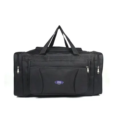 (Black, M) Multi-Size Oxford Fitness Training Gym Bag Durable Outdoor Travel Handbag Sport Tote 