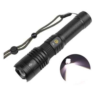 Bright 18650 Powerful LED Flashlight USB Rechargeable & Charging Indicator Long Throw Strong Sea