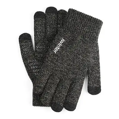 (Grey, L) Non-slip Touch Screen Winter Warm Thermal Gloves Ski Snow Snowboard Cycling Bike Glove