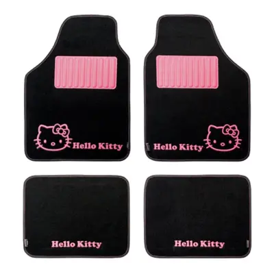 Hello Kitty KIT3013 - Set of universal carpet mats, colour Black