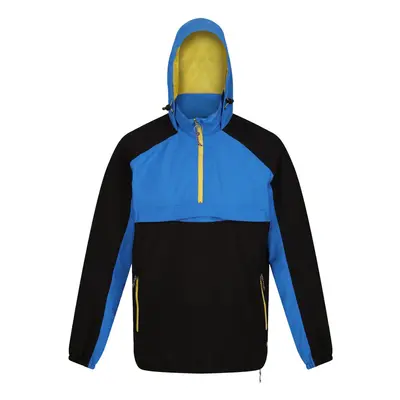 (XXL, Black/Strong Blue) Regatta Mens Anorak Vintage Overhead Soft Shell Jacket