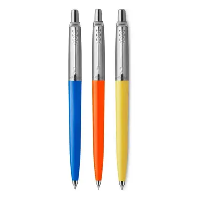 Jotter Originals Ballpoint Pens | Retro Collection | Blue, Orange & Yellow Barrels | Blue Ink | 