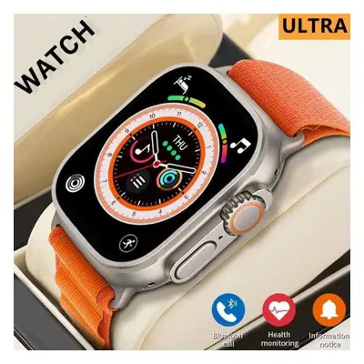 (orange, 49mm) Luxury Nfc Smartwatch Amoled Screen Always Show Time Bluetooth Call Ultra Watch S