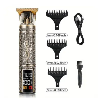 (as the picture, LJP3) Dragon Pattern Electric Hair Clipper - Professional Salon Grade Clipper F