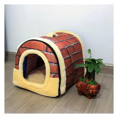 (red, L) Pet Nest Teddy Dog Nest Cat Nest Foldable Four Seasons Universal Pet Bed For Your Pet