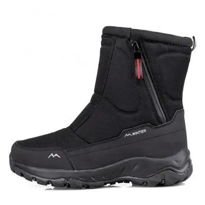 (black, 41) Minifann Winter Thick Warm Snow Boots Outdoor Casual Men Cotton Shoes