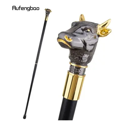 (as the picture) Black Golden Bull Cattle Gentleman Bullfight Walking Cane Fashion Walking Stick