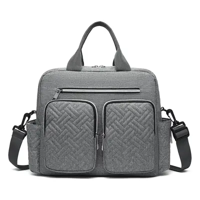 (Grey) Durable And Functional Changing Tote bag