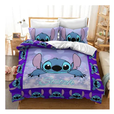 (Pattern 03, Double) Lilo Stitch Bedding Single Double Duvet Cover Set