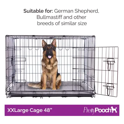 (XX-Large) Foldable Dog Crate with Microfibre Cloth - sizes