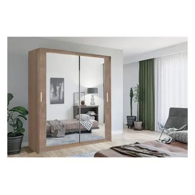 (Oak/Sonoma, 120CM) 2&3 Sliding Mirror Door Wardrobe In Size Color