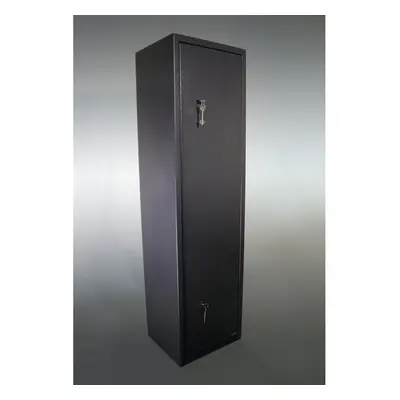 6 Gun Cabinet Grey Extra Wide And Deep Safe Guns Lever Locks Police Approved